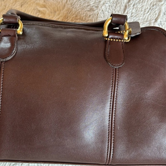 Vintage Beaumont Cocoa Leather Satchel with strap style 9871 - Picture 11 of 14